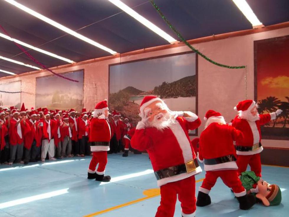 Con más de cien 'Papa Noeles' y singular nacimiento celebran Navidad en penal