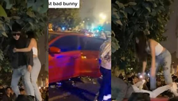 Dueño de carro que fue destrozado por fans de Bad Bunny pide ayuda para encontrar a responsables. (Foto: captura de video).