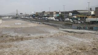 Caudal del río Rímac aumenta debido a las lluvias (FOTOS)