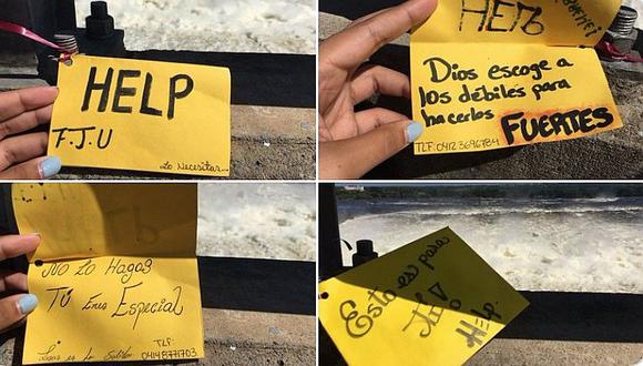Los mensajes de apoyo en un puente para evitar drásticas decisiones en Venezuela