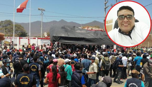 Los manifestantes bloquearon la vía Piura - Huancabamba como medida de protesta por las obras paralizadas en el distrito y la permanencia del cuestionado funcionario.