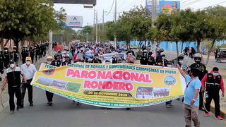 Ronderos se movilizan en Piura en contra del fallo del TC que les quita facultades en la administración de justicia comunal