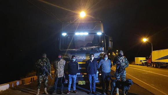 PNP halló cocaína y marihuana en camión de carga de empresa Libertadores 