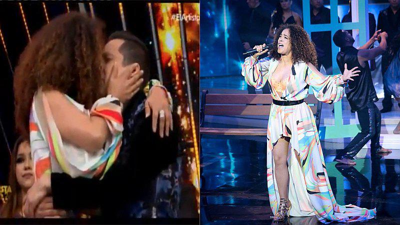 Ebelin Ortiz se despidió de 'El artista del año' besando a Jonathan Rojas