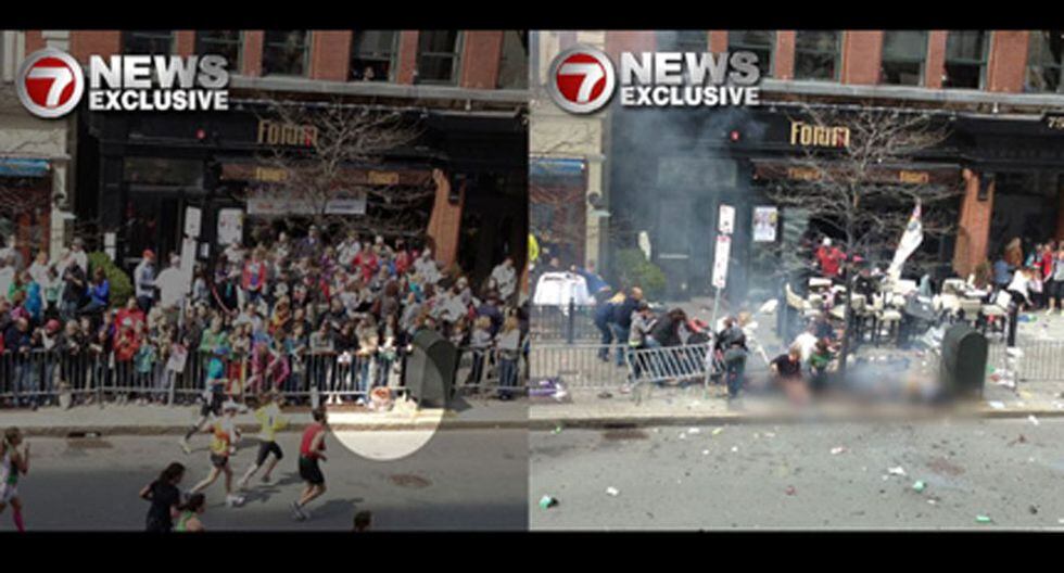 Imágenes del "antes y después" del atentado en la maratón ...