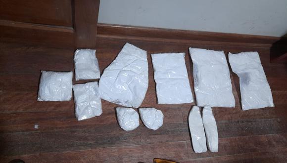 En total transportaba 12 bolsas con un global de 6.5 kilos de clorhidrato de cocaína. (Foto: Difusión)