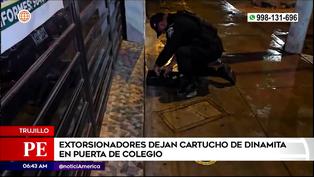 Extorsionadores dejaron explosivo frente a un colegio en Trujillo