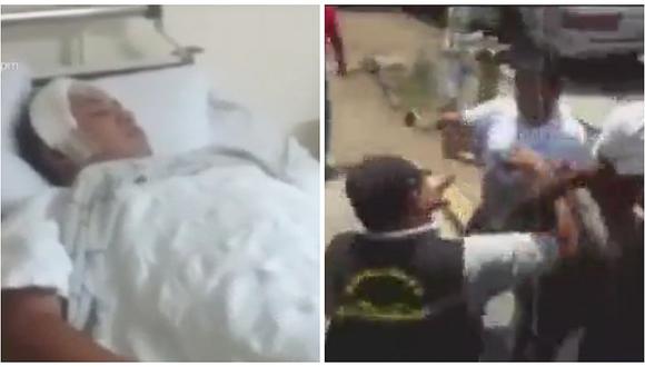 Ate: Sereno atacado por mecánicos continúa en estado crítico (VIDEO)