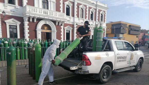 Planta móvil de la Municipalidad Provincial de Trujillo atiende las 24 horas en la plaza de armas. (Foto: MPT)