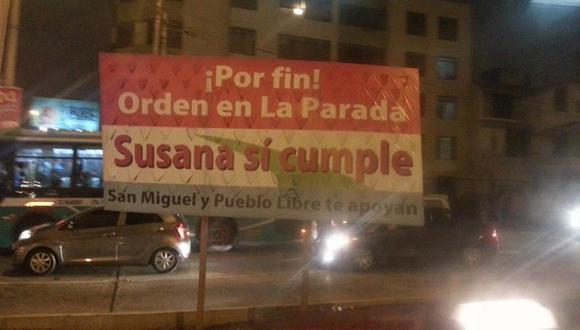 Susana Villarán: Hacen campaña para reelección de alcaldesa con slogan fujimorista