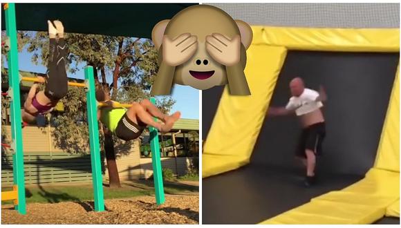 YouTube: trató de imitar a su hija gimnasta y el resultado es sorprendente
