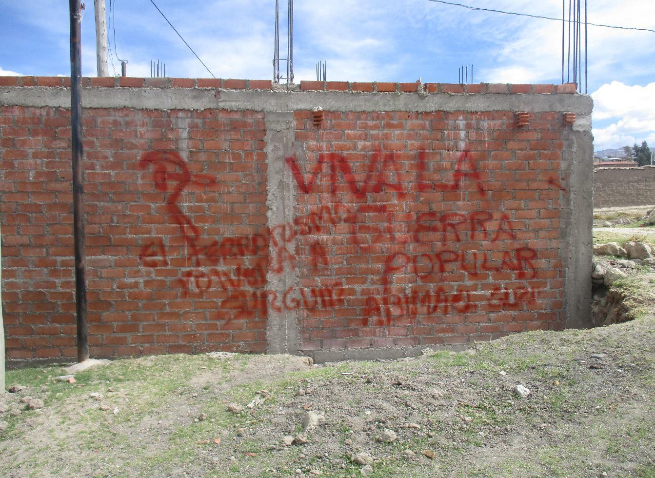 Ayacucho: encuentran pintas de Sendero Luminoso y MRTA en localidad de Puquio