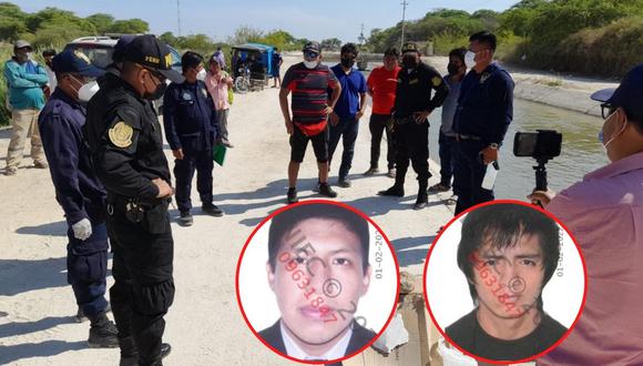 Motocicleta en la que iban habría caído al canal Biaggio Arbulú. Uno de ellos fue hallado en el distrito de La Arena y el otro en La Unión.