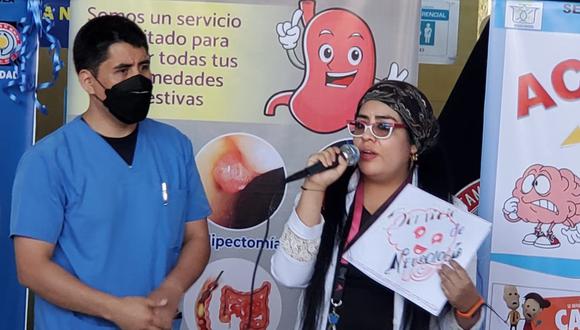 Campaña en el hospital Honorio Delgado Espinoza. (Foto: GEC)