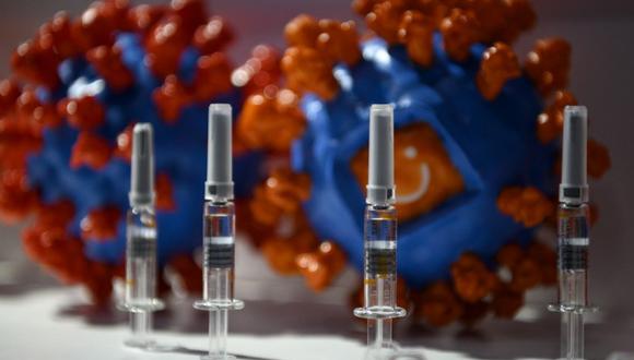 Dos compañías farmacéuticas chinas exhibieron por primera vez el lunes en una feria comercial  sus vacunas contra el coronavirus. (Foto: NOEL CELIS / AFP)