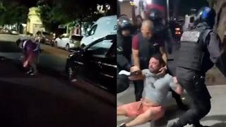 El momento en que un periodista argentino atropella a propósito a un policía (VIDEO)