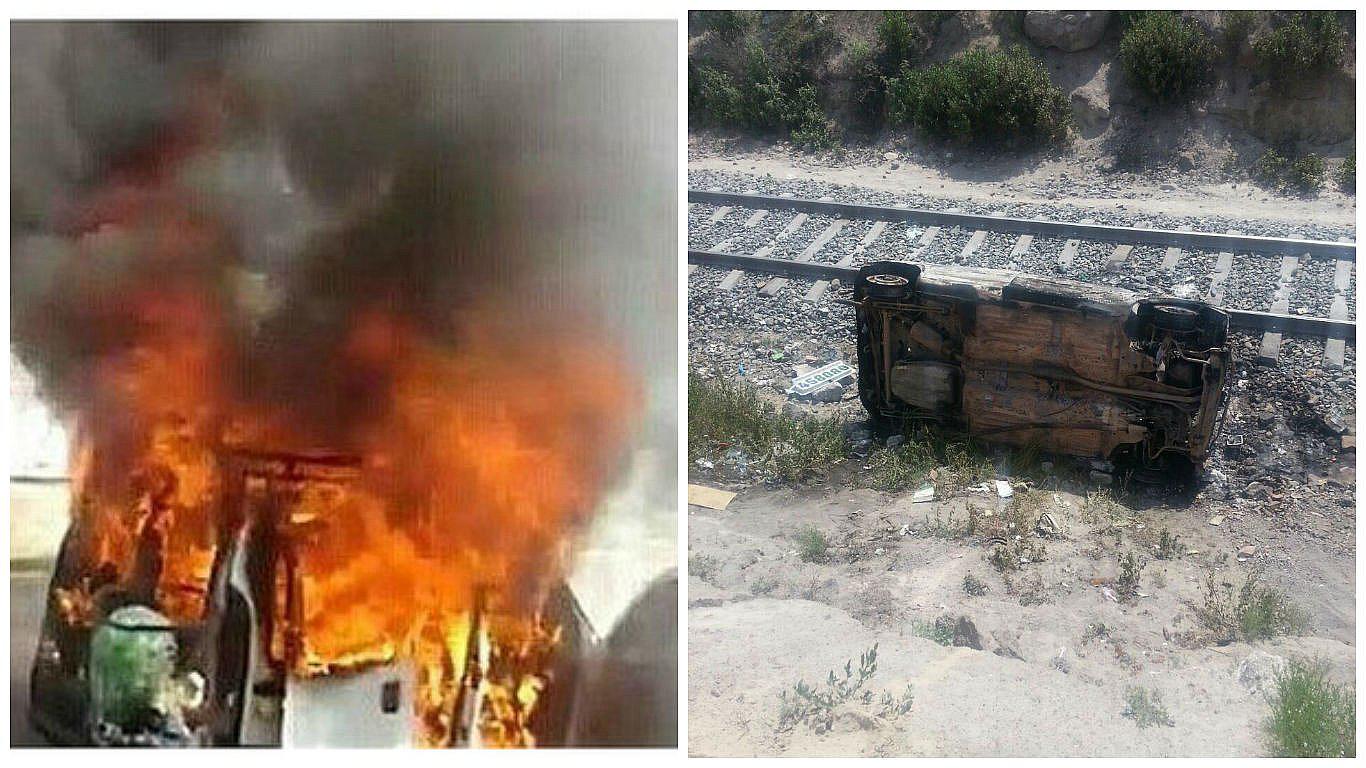 ​Arequipa: vecinos detienen a presuntos delincuentes y queman su vehículo