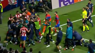 Atlético Madrid vs. Manchester City: los futbolistas de ambos planteles desataron una gresca