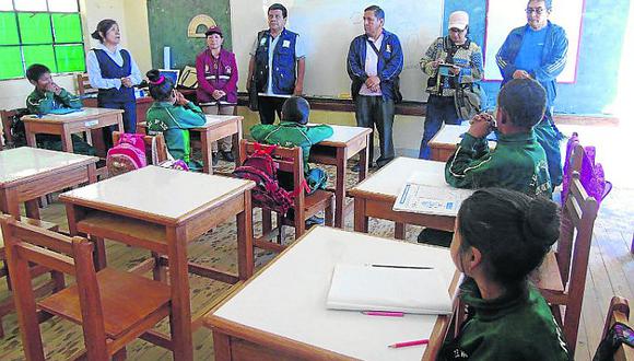 Colegios de la sierra de Chincha recuperarán las horas de clases perdidas