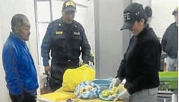 Anciano pretendió ingresar droga camuflada en comida al penal de Puno 