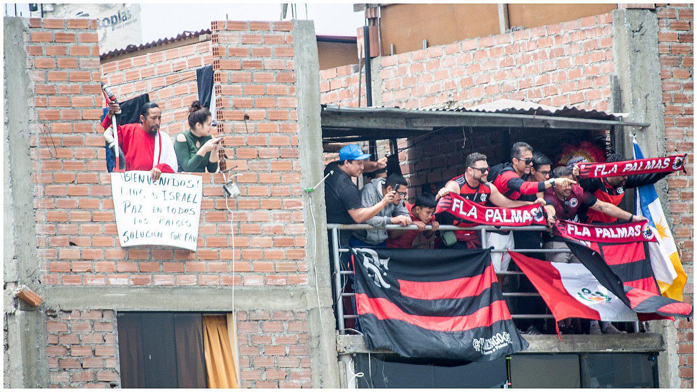 Copa Libertadores: Hincha Israelita se unió a fanáticos brasileños para alentar al Flamengo (FOTOS)