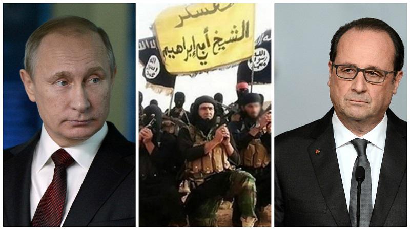 Vladimir Putin y François Hollande acuerdan coordinar acciones militares contra Estado Islámico