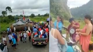 Madre de Dios: camioneros varados en carretera Interoceánica venden sus productos (VIDEO)