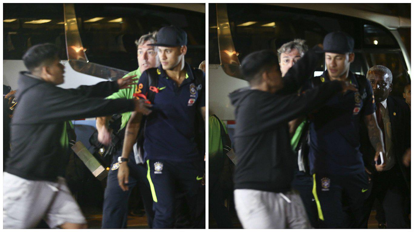 Perú vs Brasil: Neymar llegó a Lima y entusiasta hincha burla seguridad para abrazarlo (VIDEO)