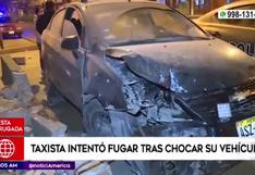 PNP detiene a taxista que intentó fugar tras chocar su auto en San Juan de Miraflores