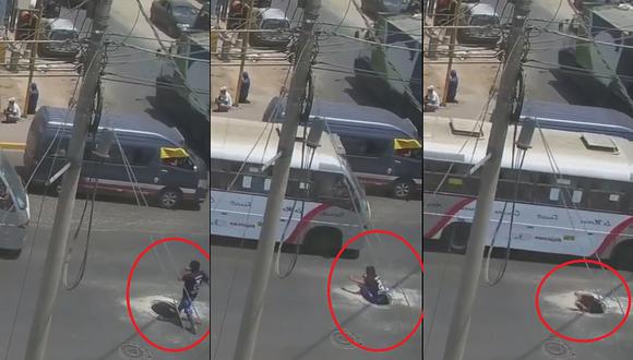Callao: Hombre es “tragado” por buzón sin tapa en la avenida Argentina (VIDEO)