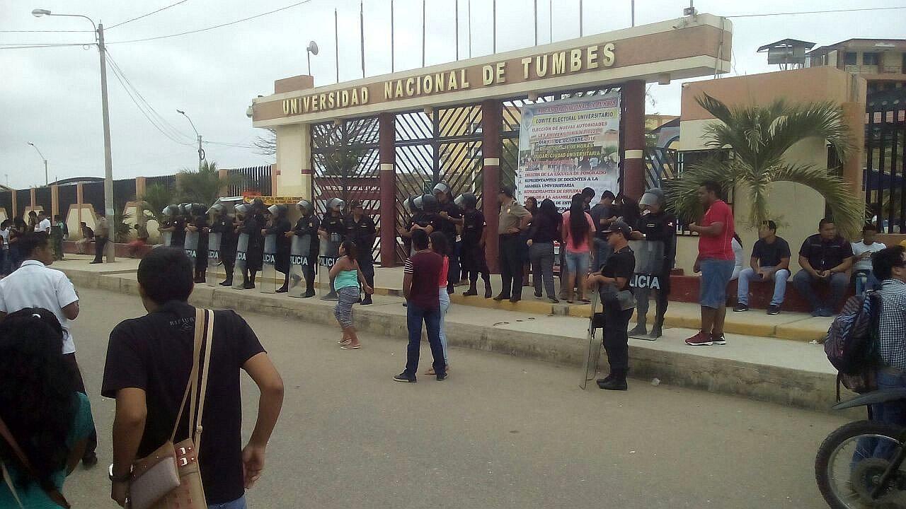 Tumbes: Masiva concurrencia de alumnos en elecciones de la UNT