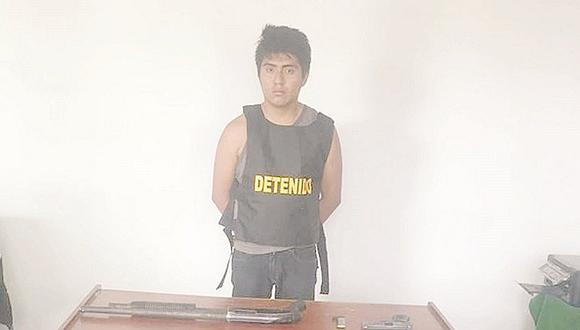 Casma: Presunto asaltante de ómnibus es detenido   con armas y municiones