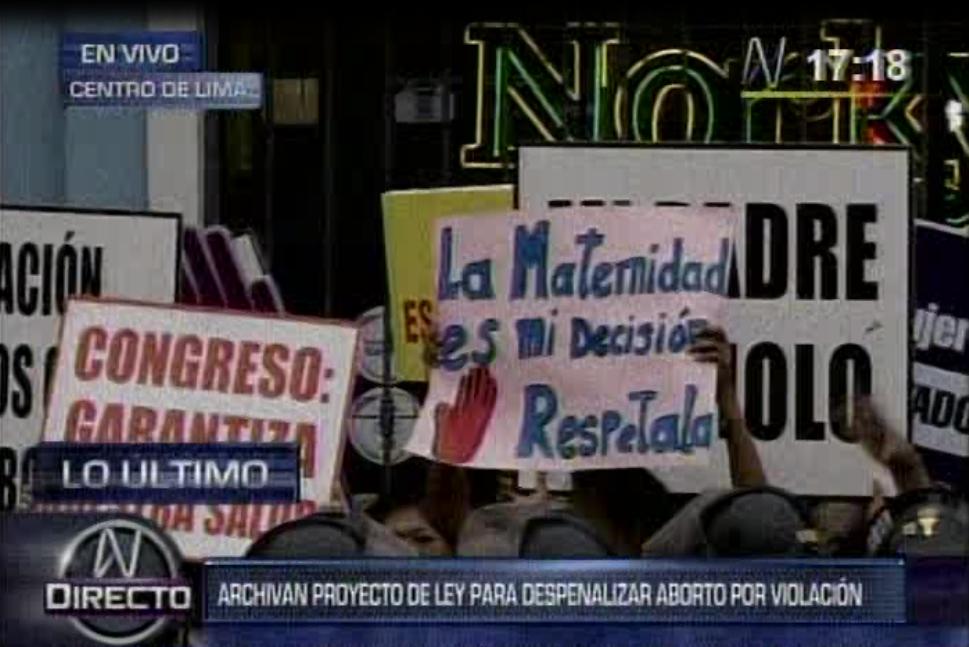 Archivan proyecto de ley para despenalizar el aborto por violación