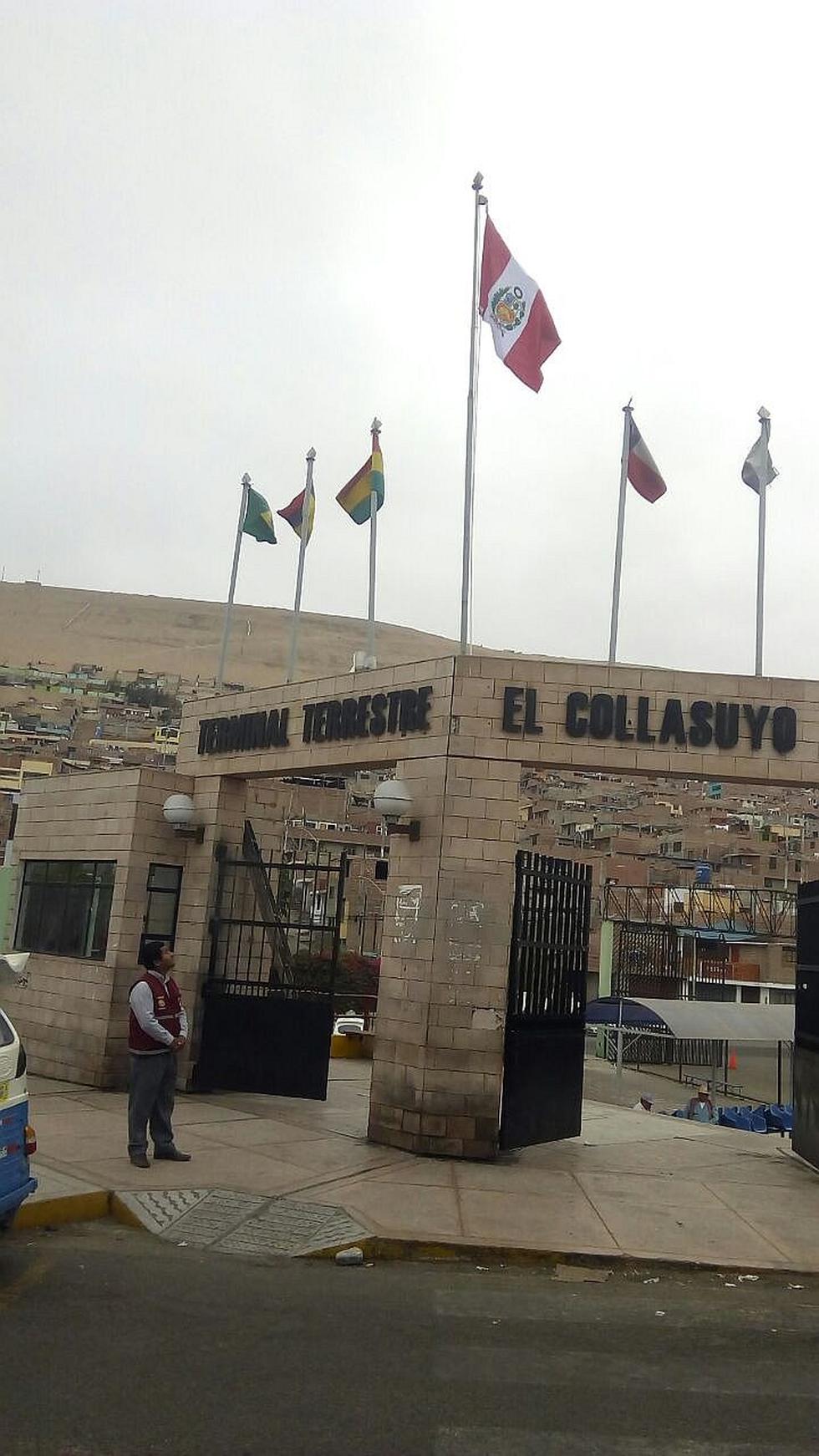 Subprefecto regala una bandera nueva al terminal El Collasuyo