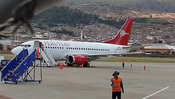Cusco: emergencia en aeropuerto por avión que sufrió desperfecto al despegar  