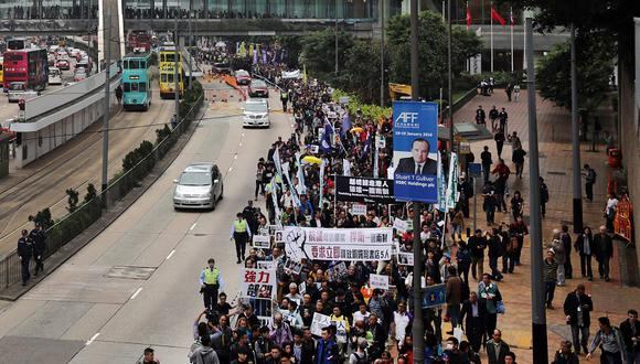 Hong Kong: Protestas para pedir liberación de empleados de editorial (FOTOS)