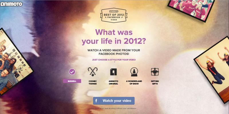 Despide el año creando un video de "lo mejor del 2012" en Facebook