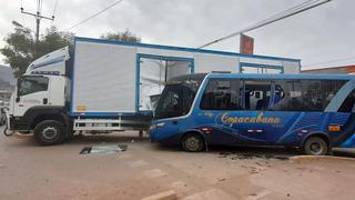 Bus interprovincial choca con camión dejando 11 heridos en Cusco (FOTOS)