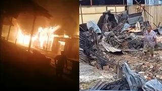 Loreto: Imágenes del incendio que arrasó con 14 viviendas y dejó a 64 personas en la calle (VIDEO)
