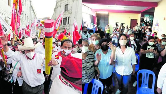Esta semana, Keiko Fujimori, de Fuerza Popular (FP), y Pedro Castillo, de Perú Libre (PL), participaron en diversas actividades en Lima y Cajamarca, respectivamente.