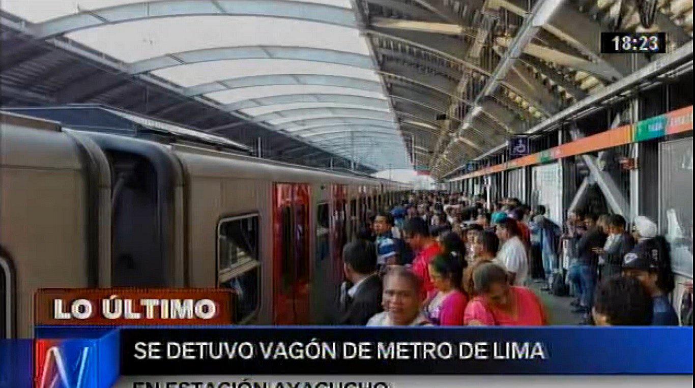 Metro de Lima: Tren sufrió avería causando malestar y retraso