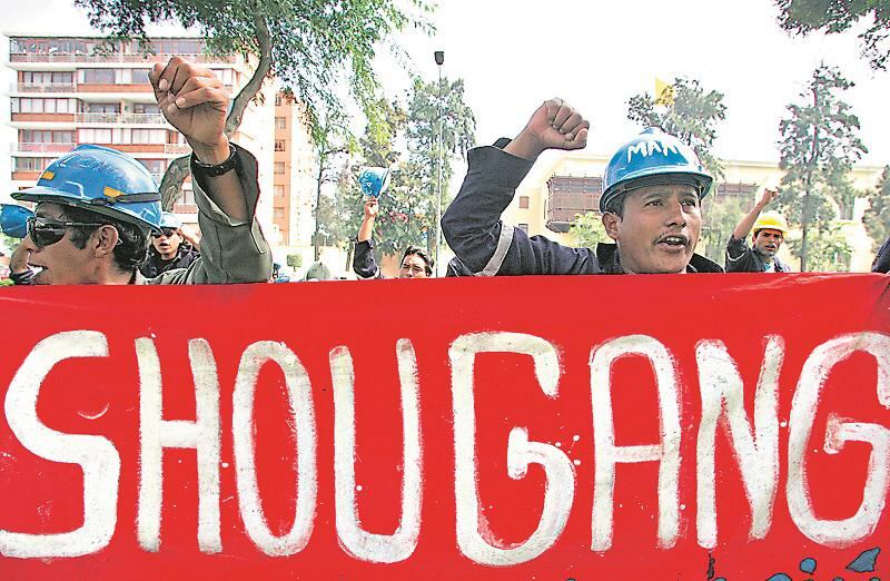 Trabajadores de Shougang en huelga indefinida