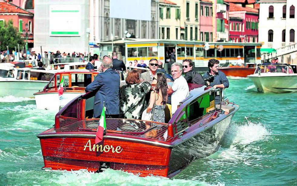 Listos para la gran boda: George clooney y su novia Amal Alamuddin llegaron a Venecia