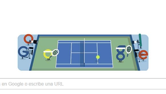 Google alienta a los competidores del US Open Tenis con un doodle