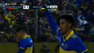 Gol de Boca Juniors: Pol Fernández anotó el 1-0 sobre Agropecuario por la Copa Argentina