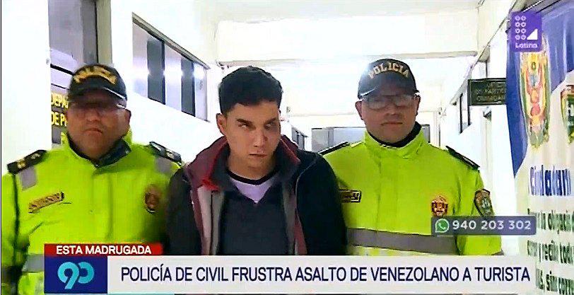 Policía de civil frustró asalto de venezolano a turista mexicano en Miraflores (VIDEO)