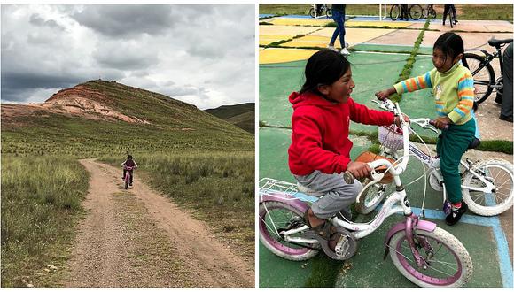 Universitarios ayudan a niños de Puno con bicicletas para que puedan trasladarse (VIDEO)