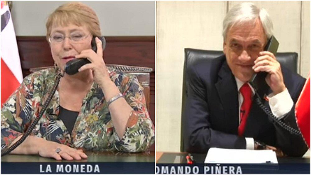 Bachelet y Piñera hablaron en vivo por TV y mañana desayunarán juntos (VIDEO)