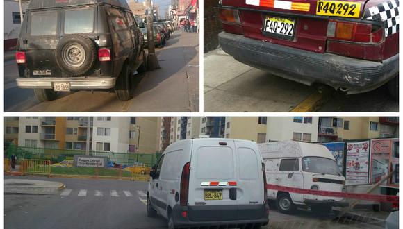 ​Desde WhatsApp: Imprudentes conductores estacionan vehículo en las veredas