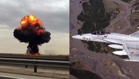 ​Muere piloto al estrellarse su F18 en la base aérea de Torrejón de Ardoz, Madrid (VIDEO)